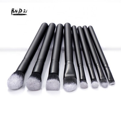 High End 2021 Thin Black Makeup Brush 8pcs Liquid Fast Drying Makeup Brush