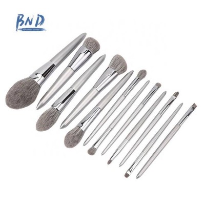 12pcs White Moonlight Soft Animal Hair Gentle Makeup Makeup Brush Set