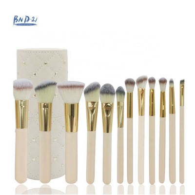 10pcs Goat Hair Wood Handle  Low Moq Custom New Design Makeup Brush