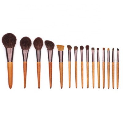 15pcs Animal Hair Super Soft  Makeup Brush Set Professional