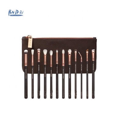 Beige Eye Makeup Brush Set 12pcs Custom Branding Face Makeup Brush