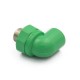 Hot Sale 20mm green color ppr male brass elbow male thread ppr pipe fitting for plumbing system L20*1/2M