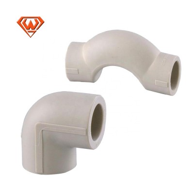 PPR material pipe fitting elbow with M&F thread