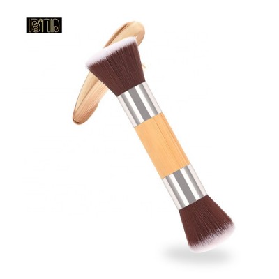 Wholesale Brown Private Label Flat Head Single Makeup Brush For Face Foundation