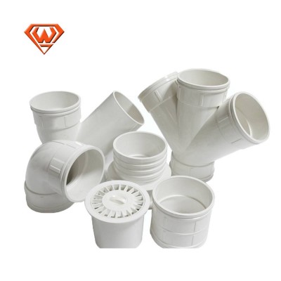 Plumbing Fittings Pvc 3 Way White Pvc Tee Drainage Elbow Y Tee Cross Pipe Fitting For Water