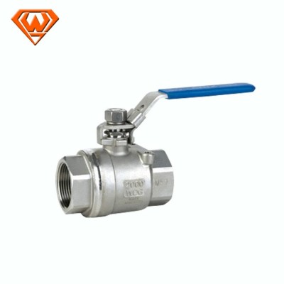 Stainless Steel Chinese 2pcs Thread Standard Gas Oil Medium Pressure Medium Temperature Hydraulic General Grade 316 Ball Valve